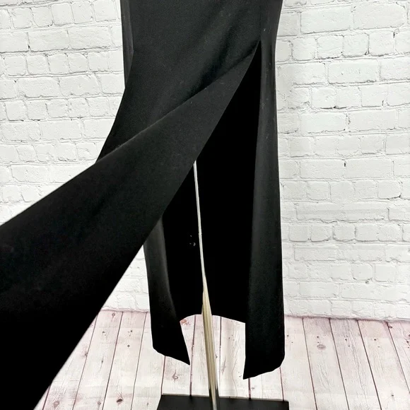 ZARA Collection NEW! Double Front Slits Black Wool Midi Straight Skirt--M - Picture 2 of 13